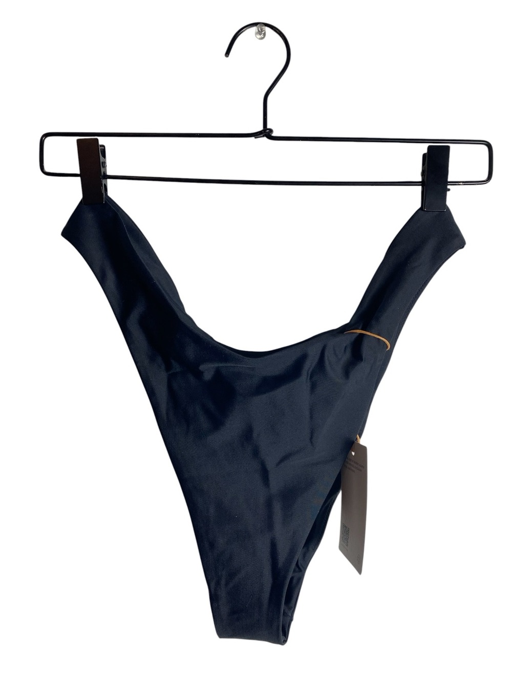 Quince Black High Leg Bikini Bottoms
